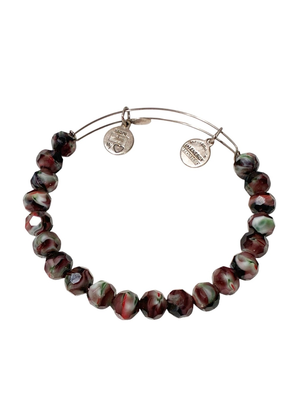 Alex and Ani Multi Colored Stone Adjustable Bangle Bracelet